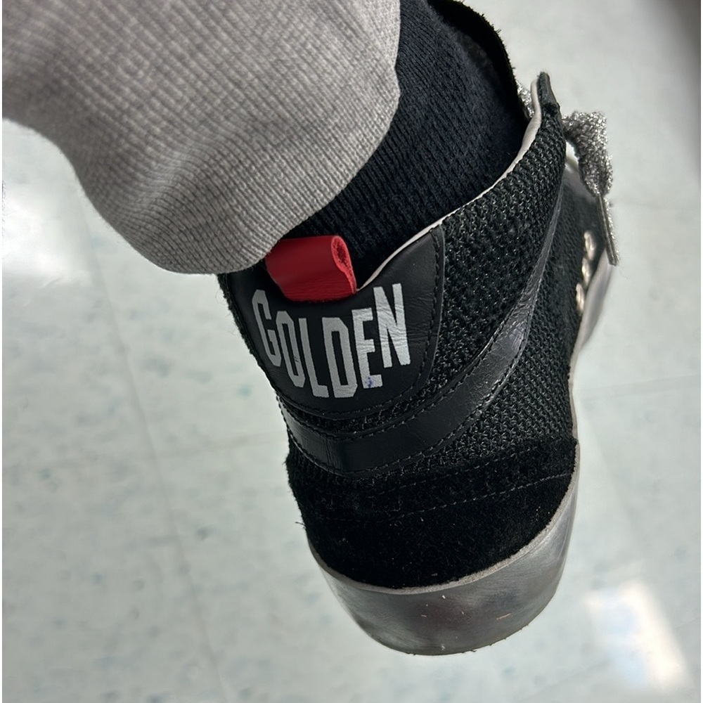 Luxury Mid Star Golden Goose Black & Silver Sneakers - Picture 11 of 13